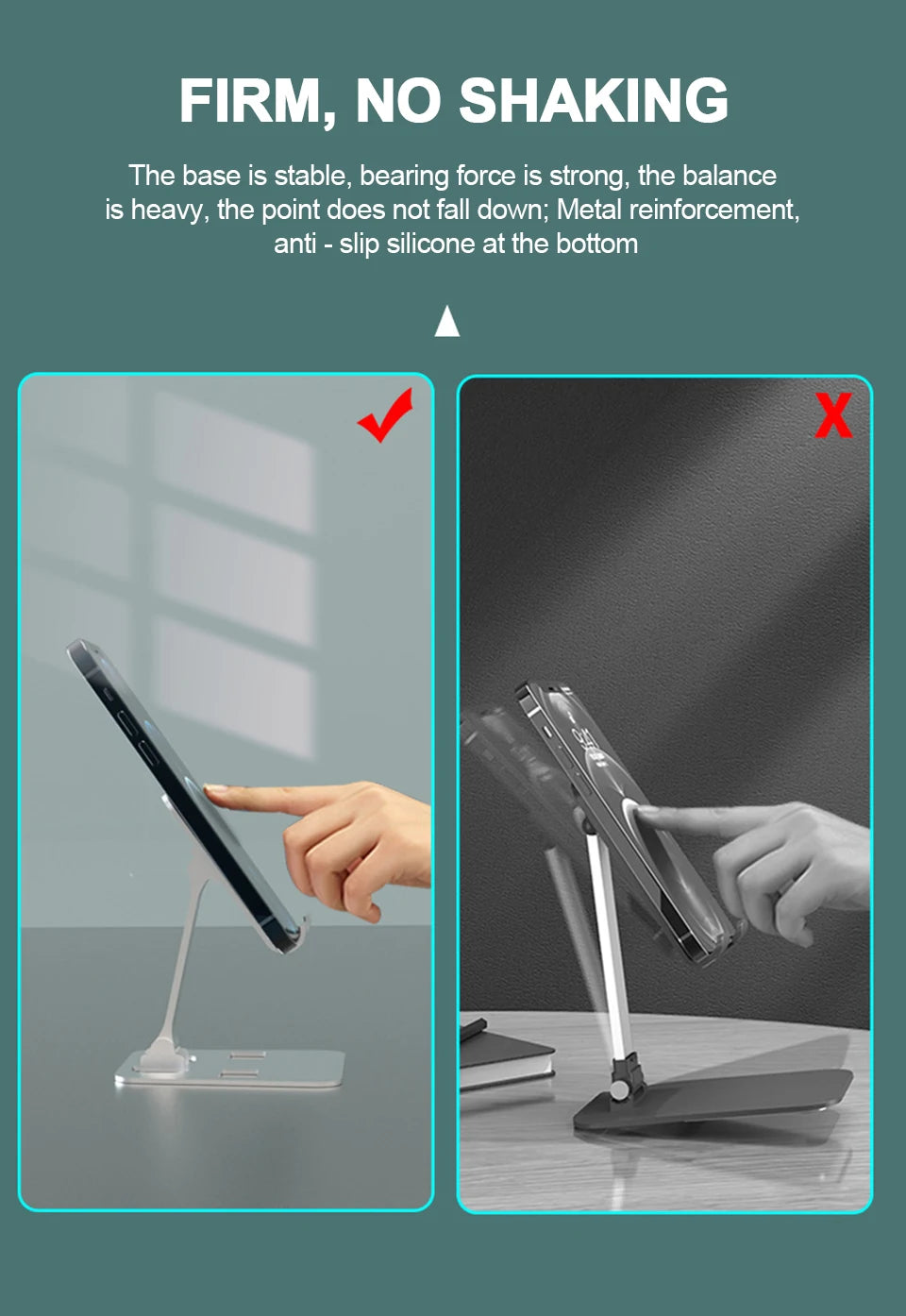 Universal Foldable Desk Phone Holder | Aluminum Alloy Tablet Stand