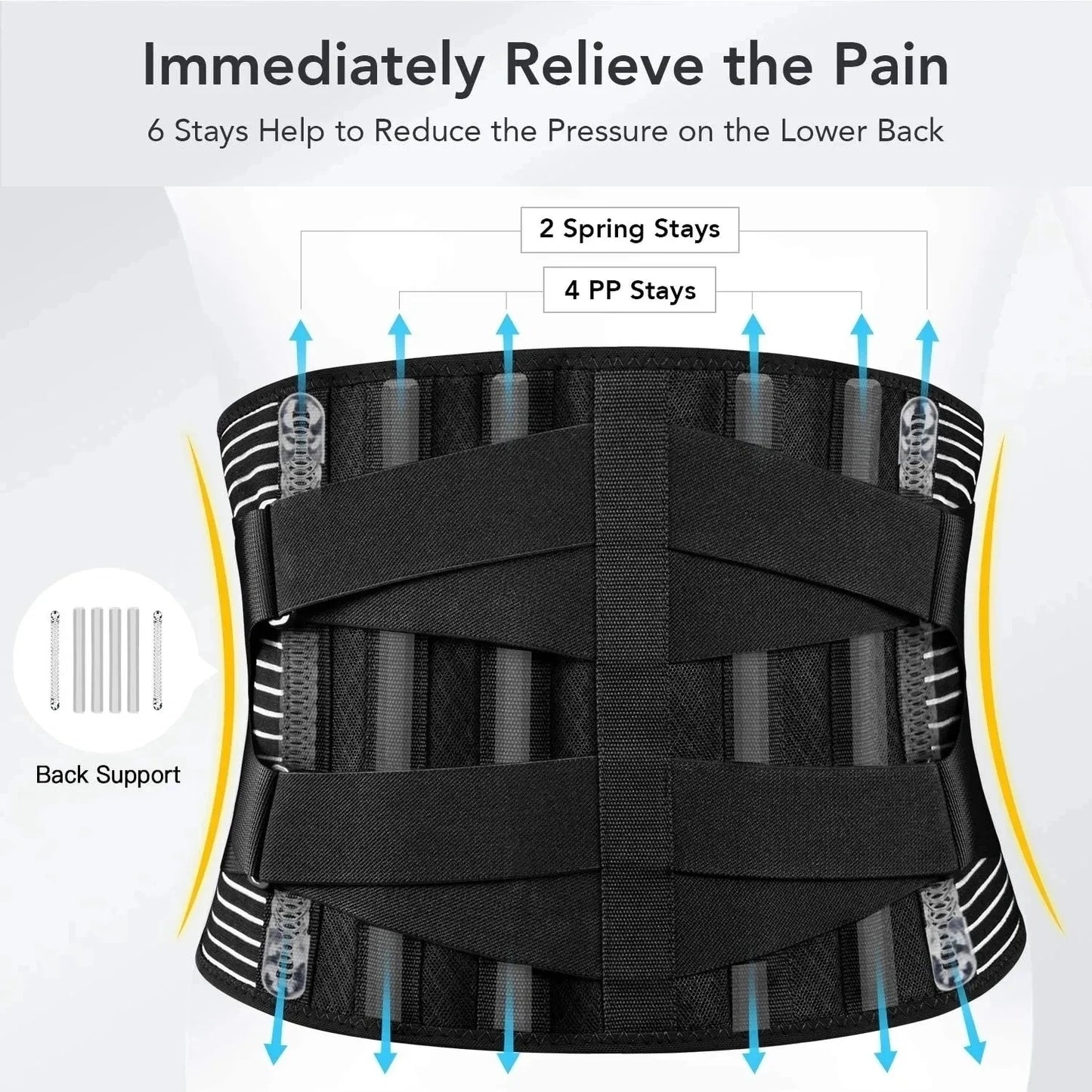 Adjustable Lumbar Support Belt | Orthopedic Back Brace & Pain Relief