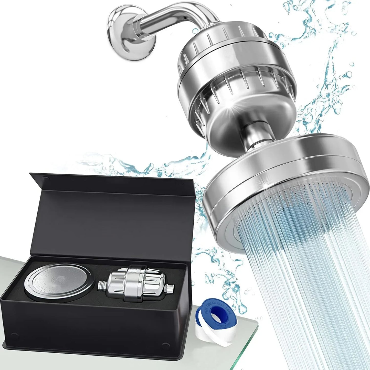 Bath Purifier Shower Head | Filtered Shower Head & Water Softener