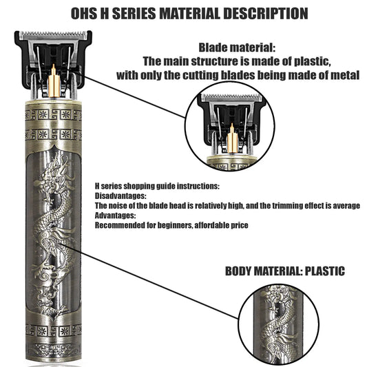 T9 Hair Clipper | Electric Beard Trimmer & 0mm Barber Shaver