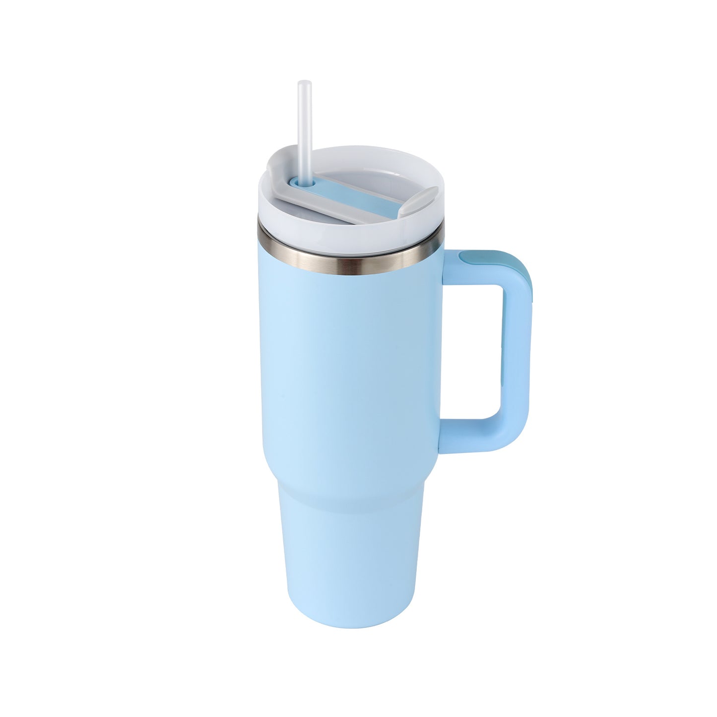 40oz Insulated Tumbler with Handle & Straw | Stainless Steel Travel Mug