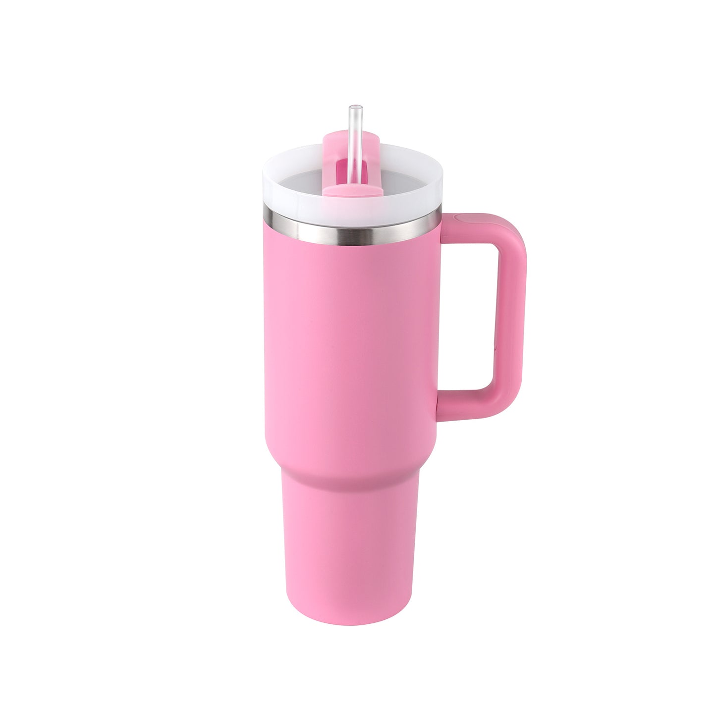 40oz Insulated Tumbler with Handle & Straw | Stainless Steel Travel Mug