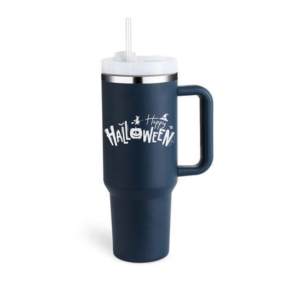 40oz Insulated Tumbler with Handle & Straw | Stainless Steel Travel Mug