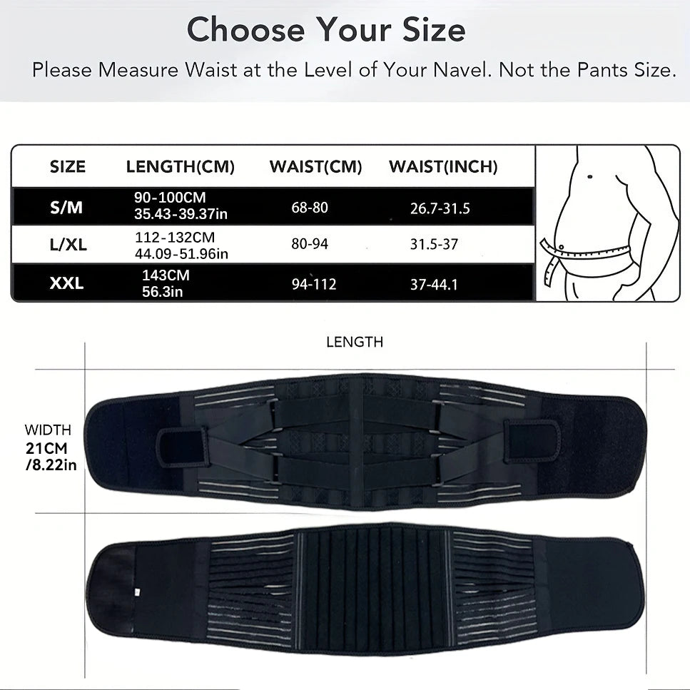 Adjustable Lumbar Support Belt | Orthopedic Back Brace & Pain Relief