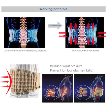Back Decompression Lumbar Support Belt | Air Traction Spine Brace