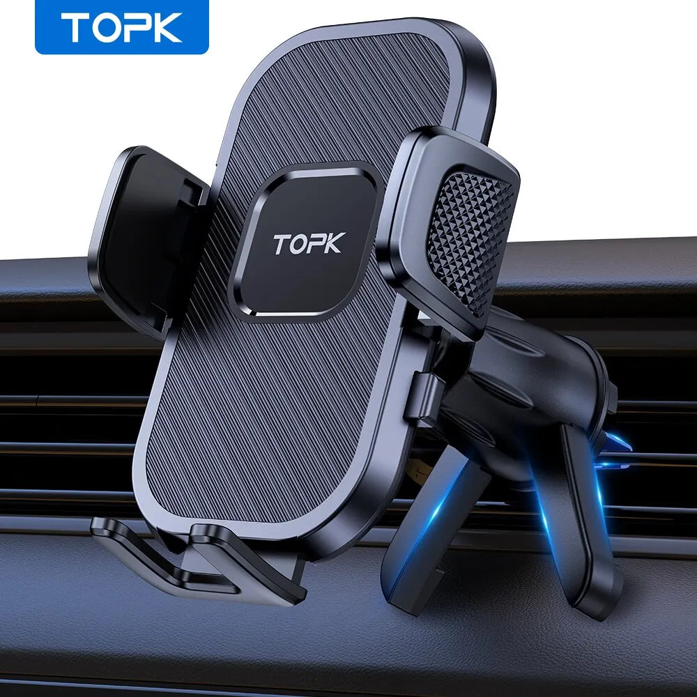 TOPK Car Phone Holder | Gravity Stand Dashboard, Windshield & Air Vent