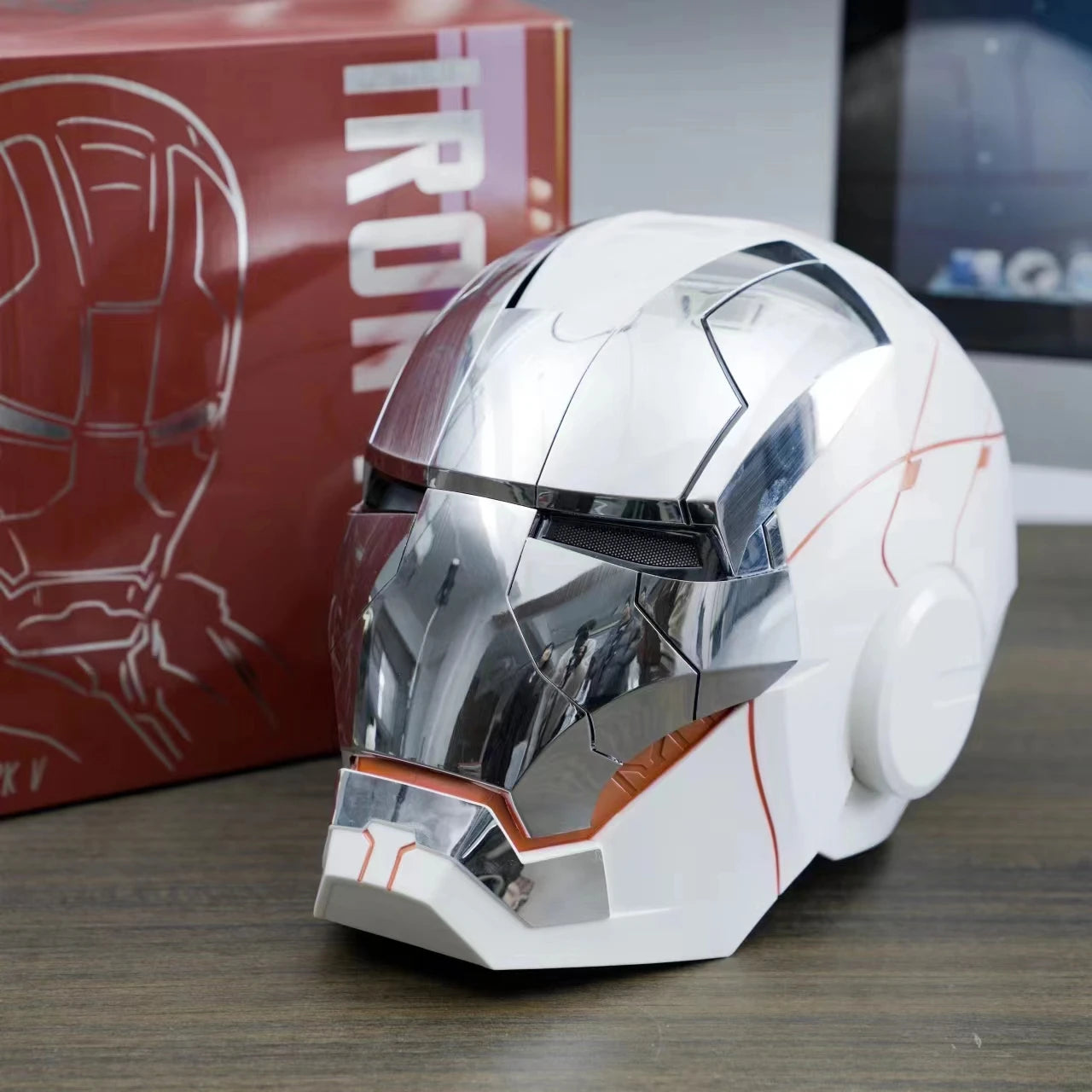 Iron Man MK5 Helmet Cosplay | AutoKing 1:1 Wearable LED Voice Control
