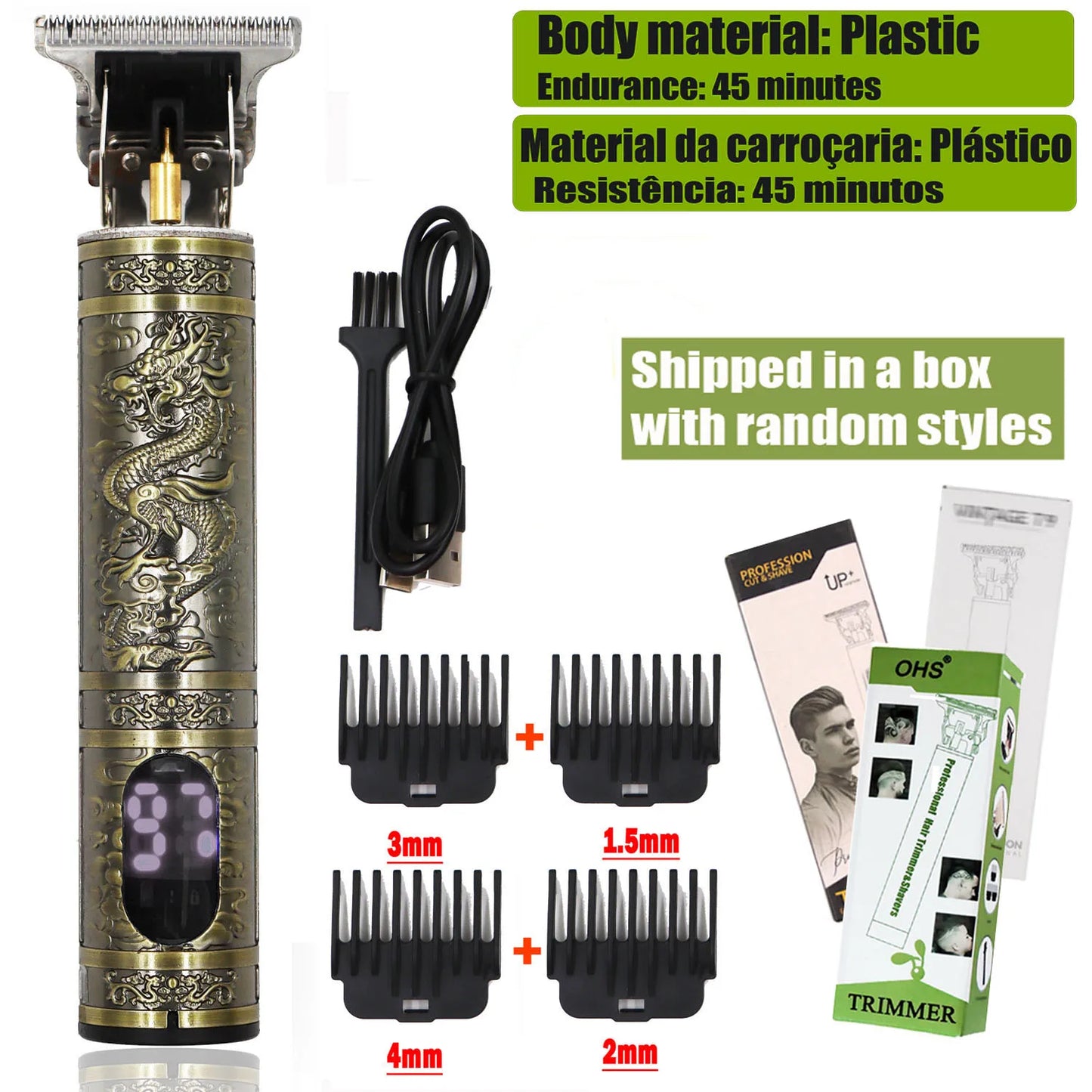T9 Hair Clipper | Electric Beard Trimmer & 0mm Barber Shaver