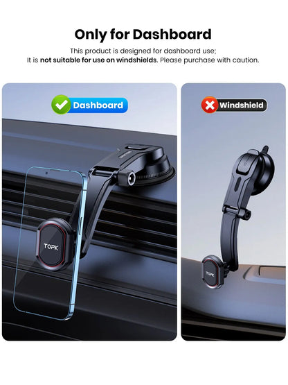 TOPK Car Phone Holder | Gravity Stand Dashboard, Windshield & Air Vent