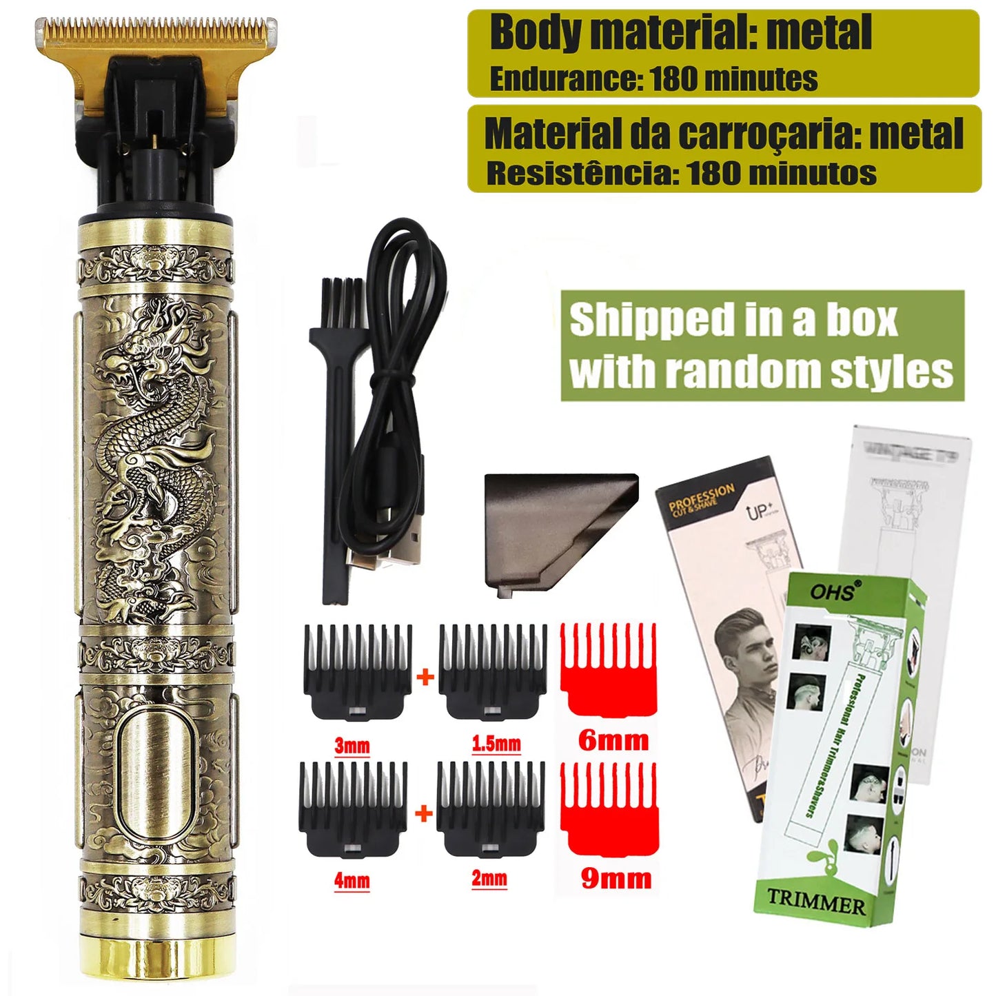 T9 Hair Clipper | Electric Beard Trimmer & 0mm Barber Shaver