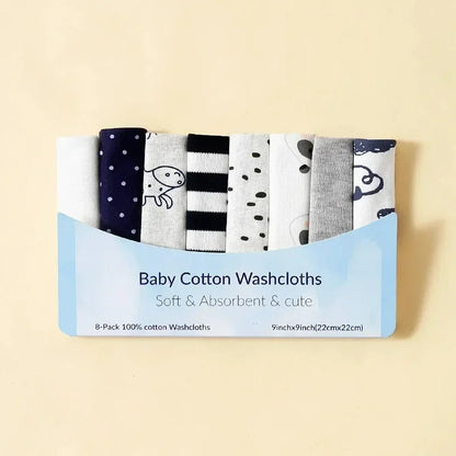 5/8 Pcs Cotton Newborn Baby Towels | Soft Washcloths & Nursing Wipes