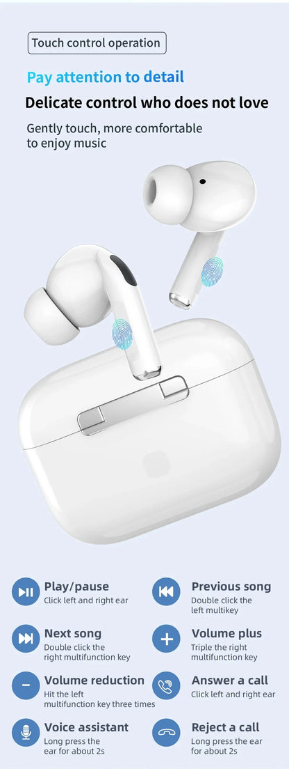 Original Air Pro Bluetooth 5.3 Earphones | Gaming Earbuds for iPhone & Android