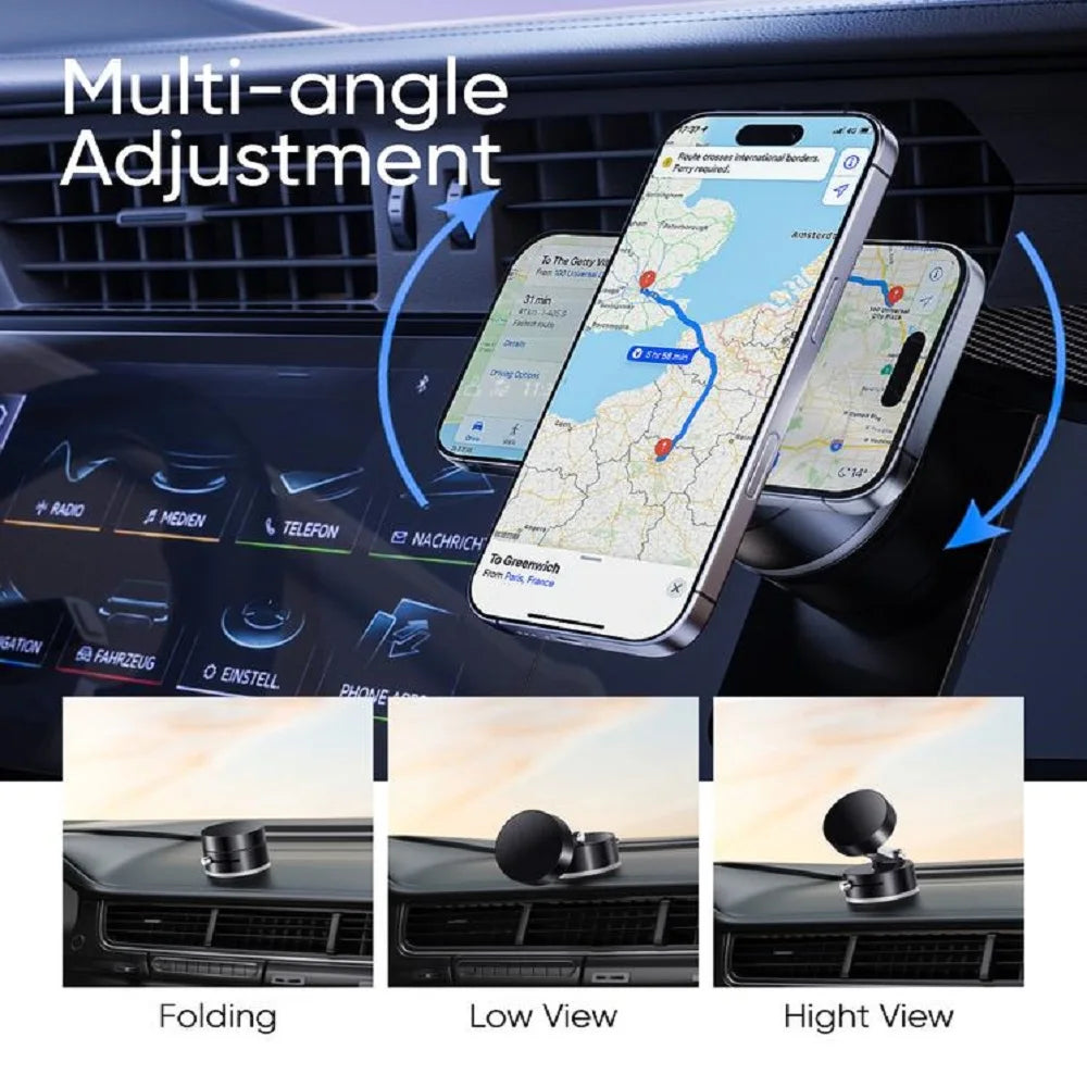 Magnetic Suction Cup Phone Holder | Foldable Multi-Functional Stand
