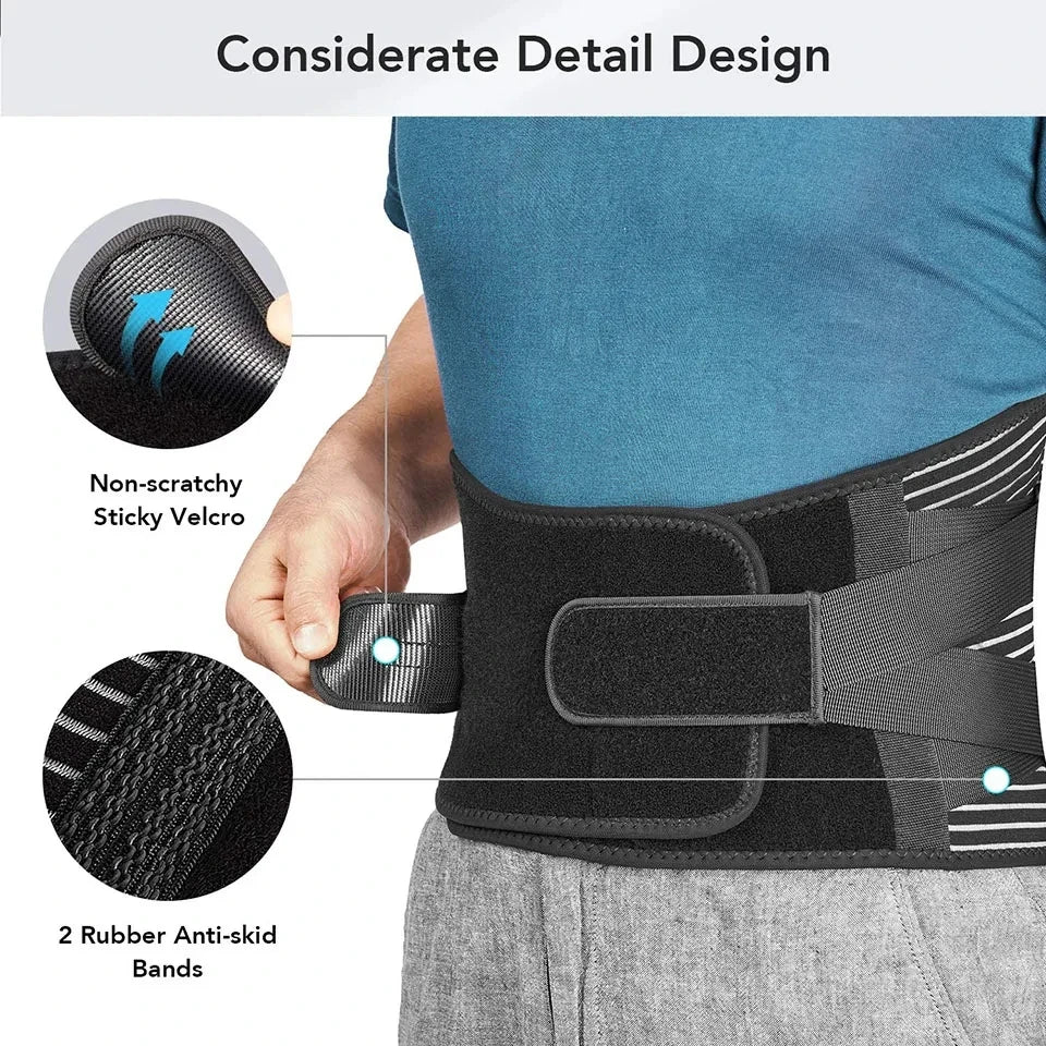 Adjustable Lumbar Support Belt | Orthopedic Back Brace & Pain Relief