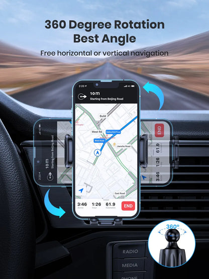 TOPK Car Phone Holder | Gravity Stand Dashboard, Windshield & Air Vent