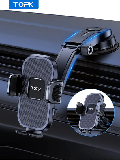 TOPK Car Phone Holder | Gravity Stand Dashboard, Windshield & Air Vent