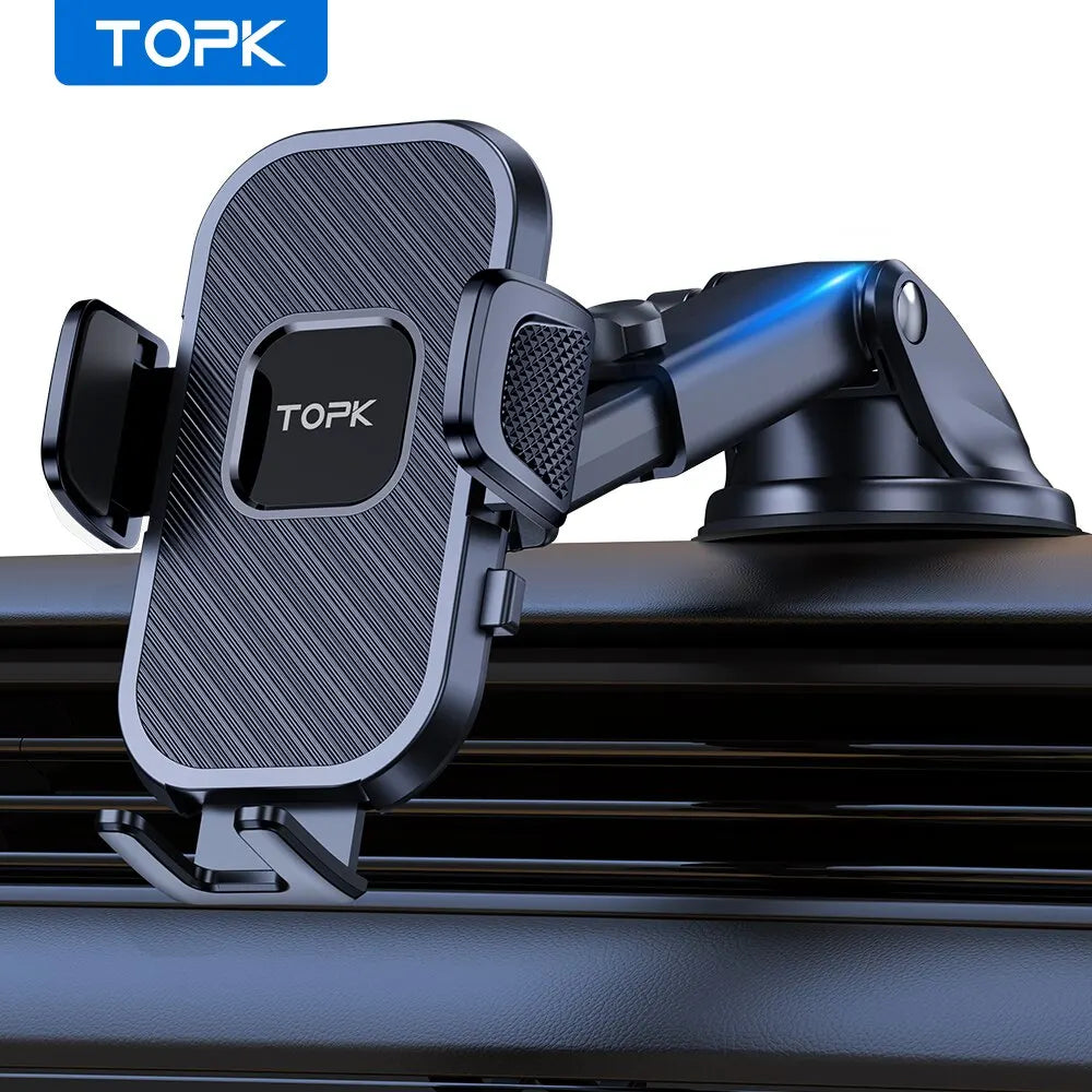 TOPK Car Phone Holder | Gravity Stand Dashboard, Windshield & Air Vent