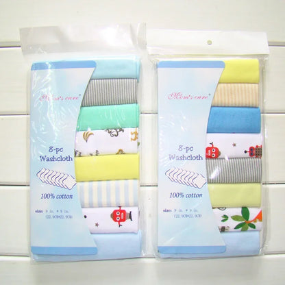 5/8 Pcs Cotton Newborn Baby Towels | Soft Washcloths & Nursing Wipes