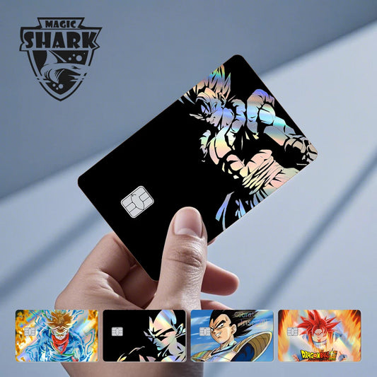 Anime Credit Debit Skin Cover | Goku Vegeta Holographic Card Sticker