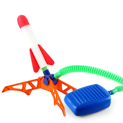 Kids Rocket Launcher Toy | Air Pump Stomp Skyrocket Outdoor Game Gift
