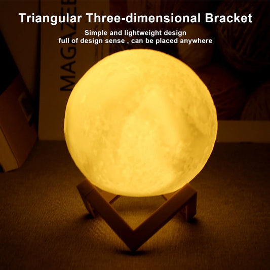 Moon Lamp LED Night Light | Starry Bedroom Décor & Kids Gift