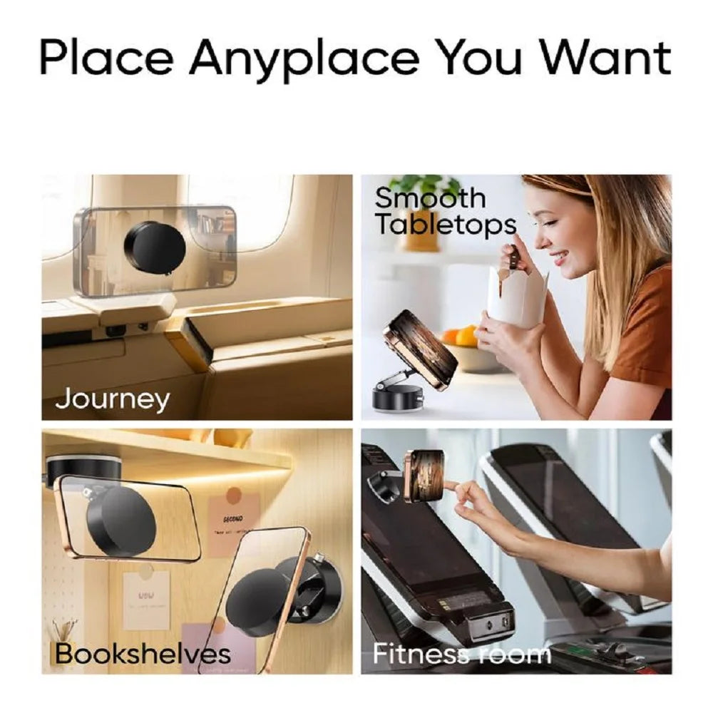Magnetic Suction Cup Phone Holder | Foldable Multi-Functional Stand