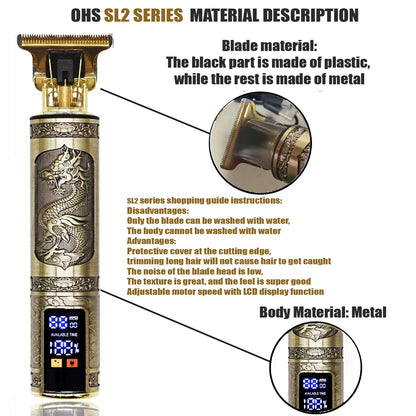 T9 Hair Clipper | Electric Beard Trimmer & 0mm Barber Shaver