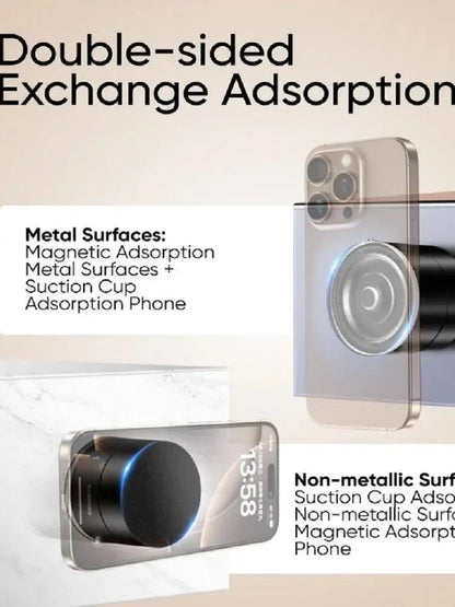Magnetic Suction Cup Phone Holder | Foldable Multi-Functional Stand