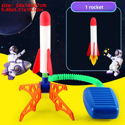 Kids Rocket Launcher Toy | Air Pump Stomp Skyrocket Outdoor Game Gift