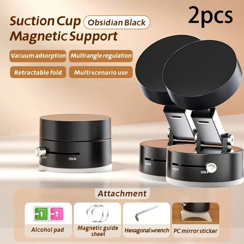 Magnetic Suction Cup Phone Holder | Foldable Multi-Functional Stand