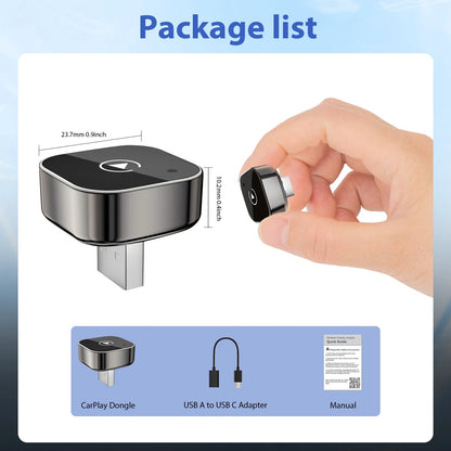 Pionray 2-in-1 Wireless CarPlay & Android Auto Adapter | 5GHz WiFi
