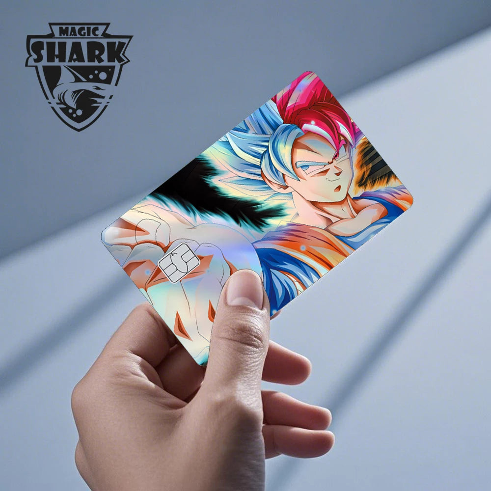 Anime Credit Debit Skin Cover | Goku Vegeta Holographic Card Sticker