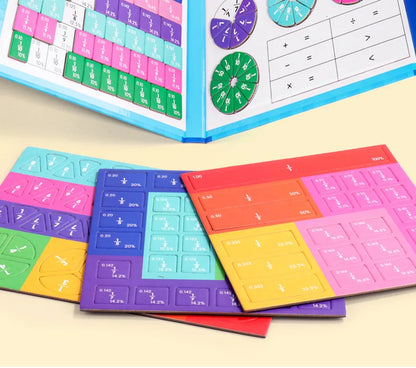 Montessori Fraction Math Toy | Magnetic Wooden Educational Book
