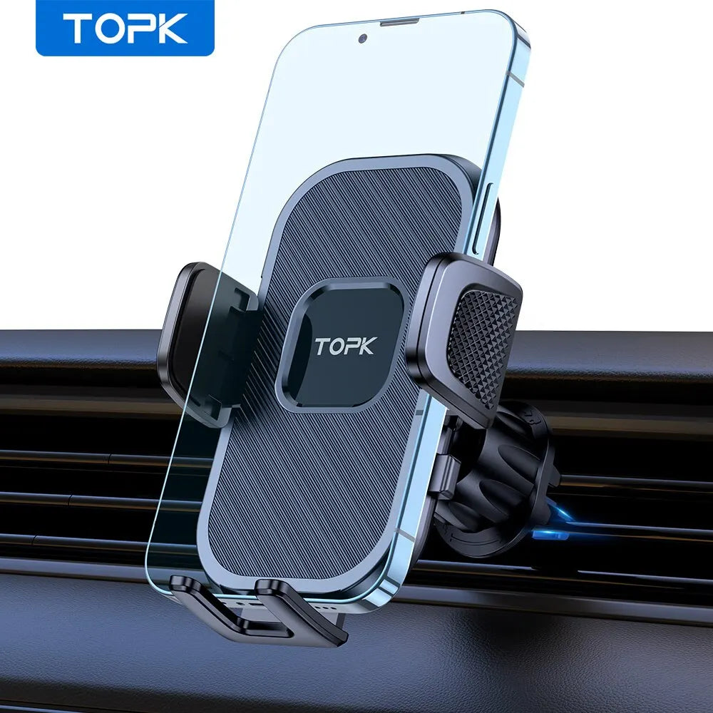 TOPK Car Phone Holder | Gravity Stand Dashboard, Windshield & Air Vent