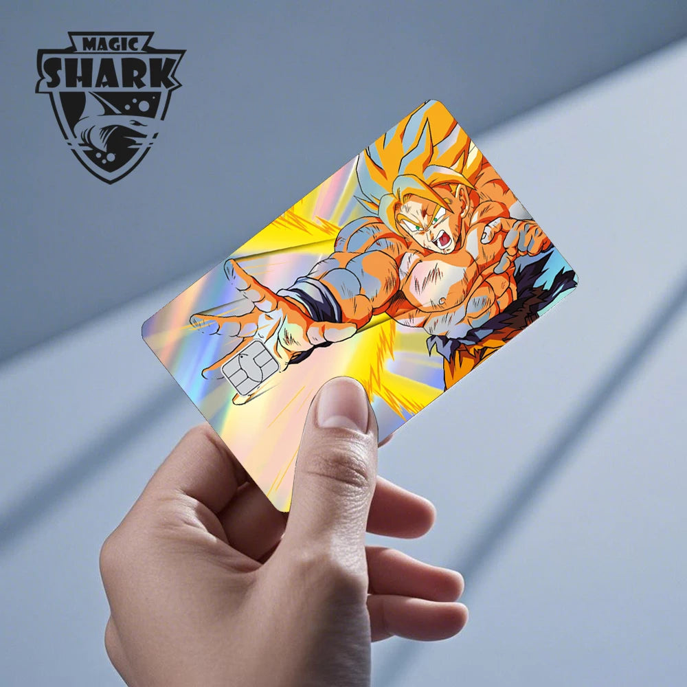 Anime Credit Debit Skin Cover | Goku Vegeta Holographic Card Sticker