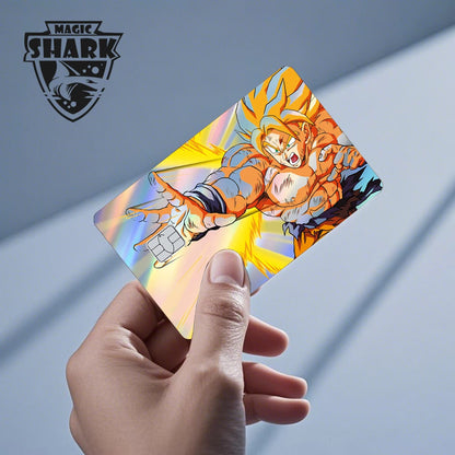 Anime Credit Debit Skin Cover | Goku Vegeta Holographic Card Sticker