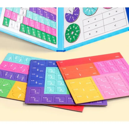 Montessori Fraction Math Toy | Magnetic Wooden Educational Book