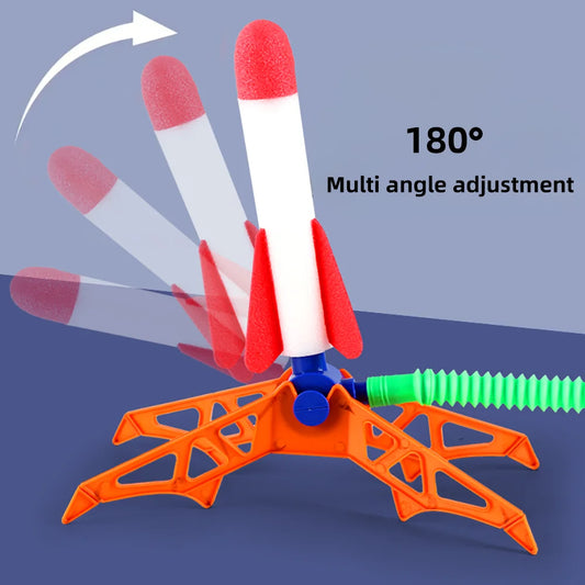Kids Rocket Launcher Toy | Air Pump Stomp Skyrocket Outdoor Game Gift
