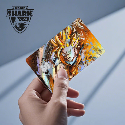 Anime Credit Debit Skin Cover | Goku Vegeta Holographic Card Sticker