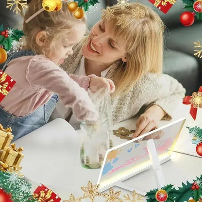 LED Drawing Board for Kids Magic Light Blackboard with Night Lamp Reusable Acrylic Message Doodle Toy Art Montessori Kids Gift