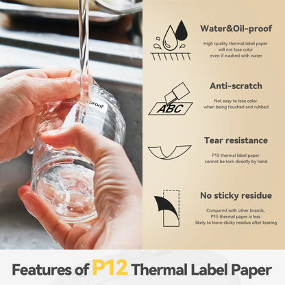 Portable Mini Thermal Label Printer | Marklife P12 Sticker Maker