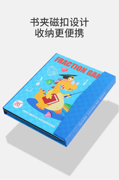 Montessori Fraction Math Toy | Magnetic Wooden Educational Book