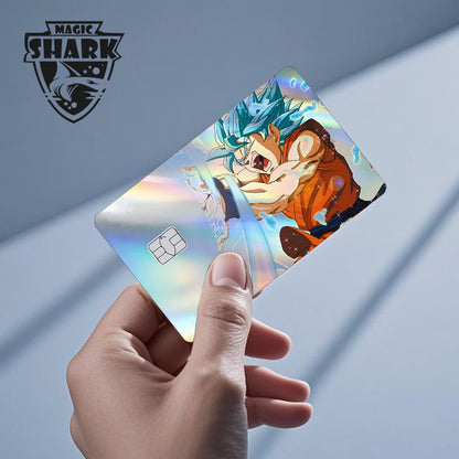 Anime Credit Debit Skin Cover | Goku Vegeta Holographic Card Sticker