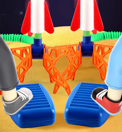 Kids Rocket Launcher Toy | Air Pump Stomp Skyrocket Outdoor Game Gift