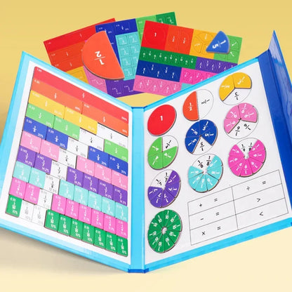 Montessori Fraction Math Toy | Magnetic Wooden Educational Book