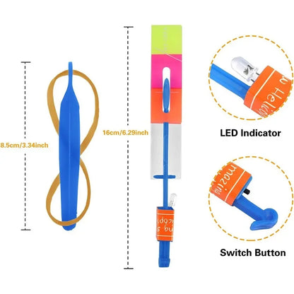 LED Flash Rocket Slingshot Toy | Flying Helicopter Glow Party Gift