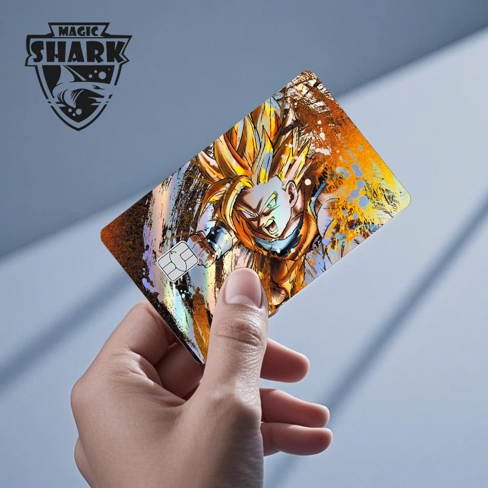 Anime Credit Debit Skin Cover | Goku Vegeta Holographic Card Sticker