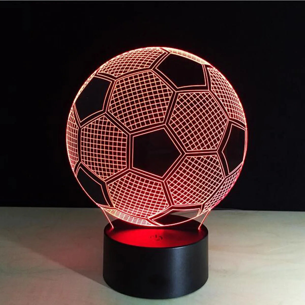 Football 3D Night Light | 7-Color Changing Optical Illusion Lamp