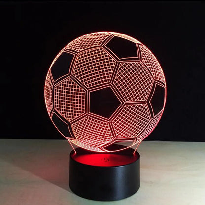 Football 3D Night Light | 7-Color Changing Optical Illusion Lamp