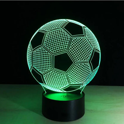Football 3D Night Light | 7-Color Changing Optical Illusion Lamp